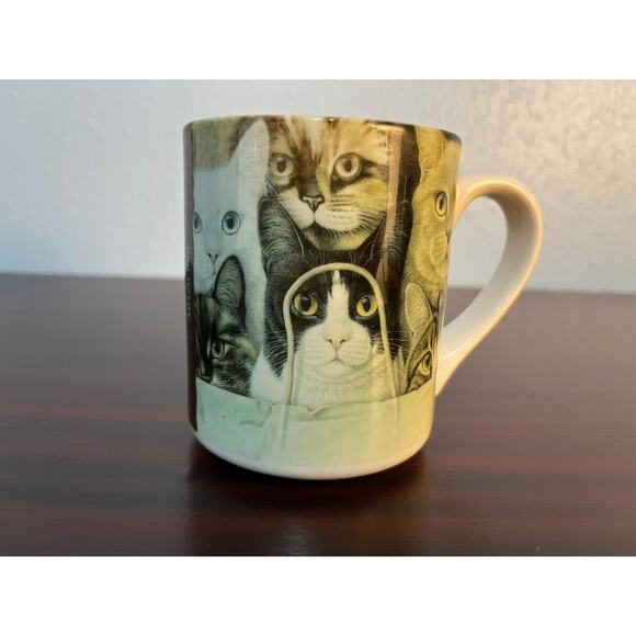 Braldt Bralds Coffee Mugs Set of 2 Cats American Short Hair Mixed Bag Calico - Picture 6 of 9